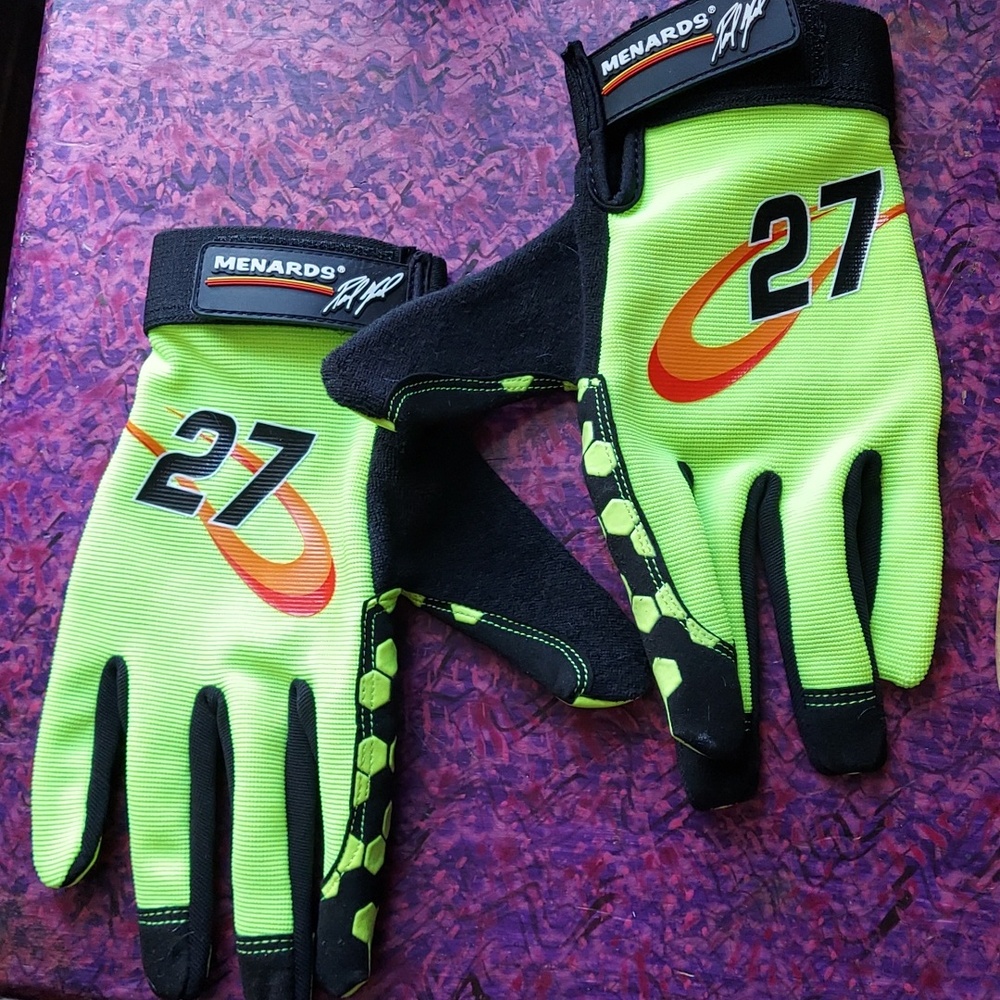 Menards High-Visibility Racing Gloves NWOT - Picture 4 of 5